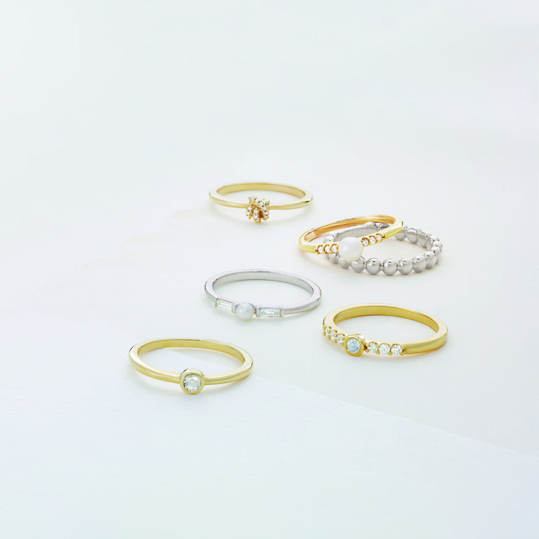 gold and silver rings
