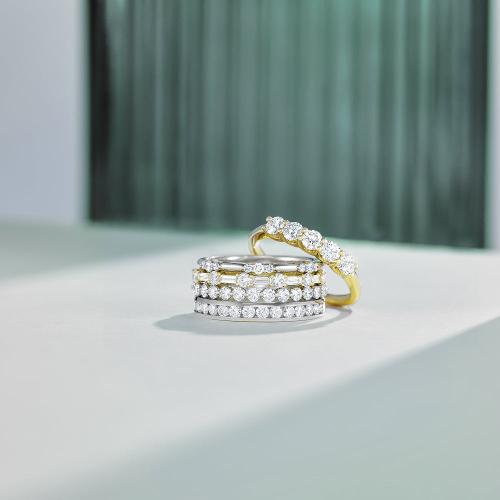 lab grown diamond anniversary and eternity rings
