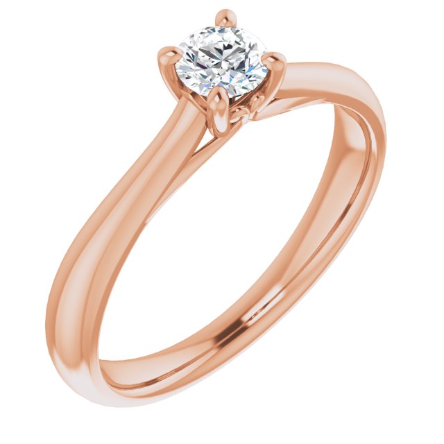 0.30ct Round Brilliant Canadamark®Diamond Ring Rose Gold 2.1