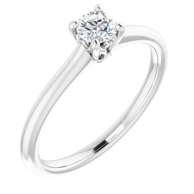 0.30ct Round Brilliant Canadamark®Diamond Ring White Gold 1