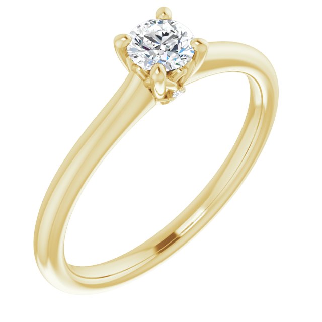 0.30ct Round Brilliant Canadamark®Diamond Ring Yellow Gold 1