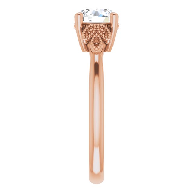 1.00ct Lab Grown Diamond Nature-Inspired Solitaire Engagement Ring Rose Gold 4