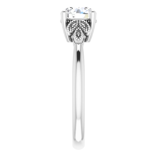 1.00ct Lab Grown Diamond Nature-Inspired Solitaire Engagement Ring White Gold 4