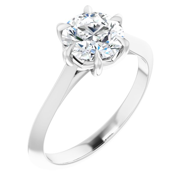 1.50 Carat Round Shape Moissanite Solitaire Engagement Ring
