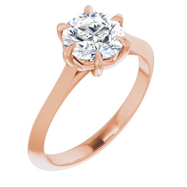 1.50 Carat Round Shape Moissanite Solitaire Engagement Ring