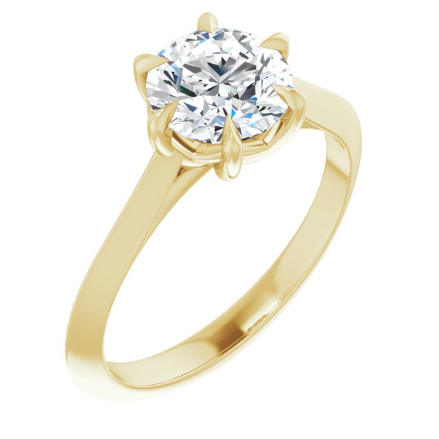 1.50 Carat Round Shape Moissanite Solitaire Engagement Ring