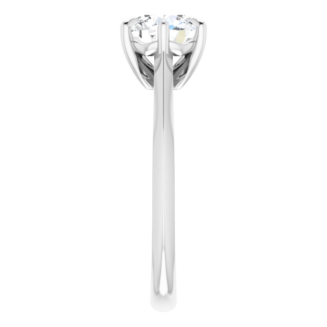 1.50 Carat Round Shape Moissanite Solitaire Engagement Ring