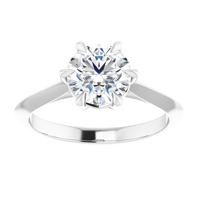 1.50 Carat Round Shape Moissanite Solitaire Engagement Ring