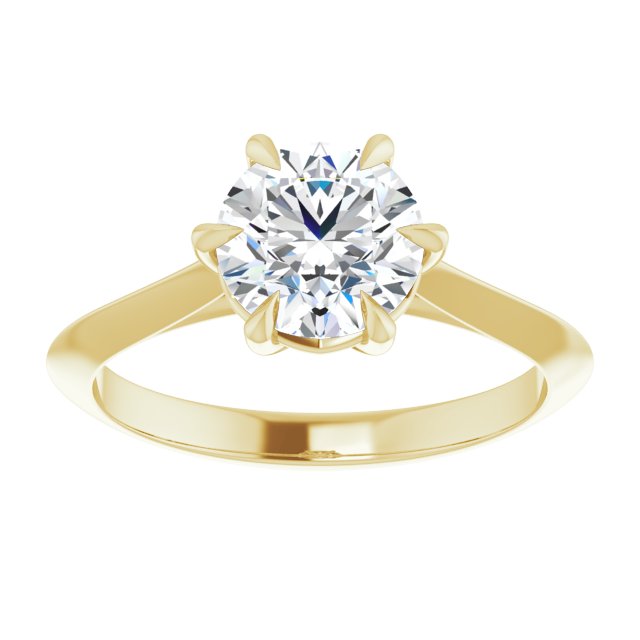 1.50 Carat Round Shape Moissanite Solitaire Engagement Ring