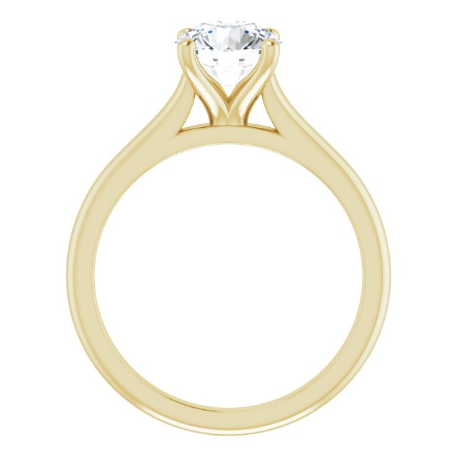 1.50 Carat Round Shape Moissanite Solitaire Engagement Ring