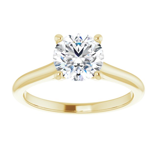 1.50 Carat Round Shape Moissanite Solitaire Engagement Ring