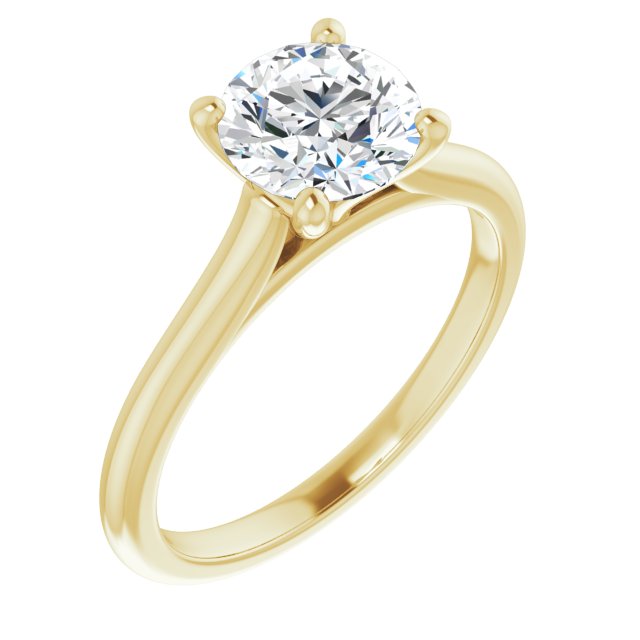 1.50 Carat Round Shape Moissanite Solitaire Engagement Ring