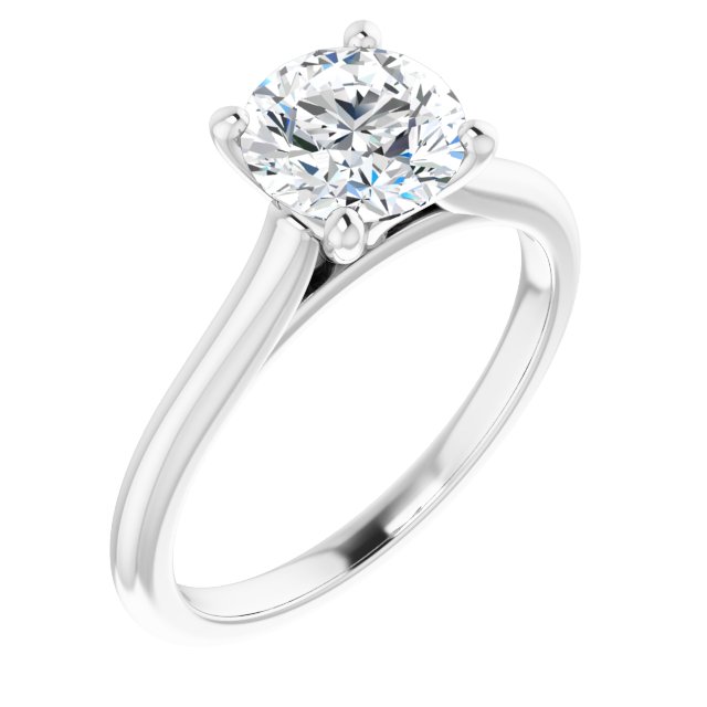 1.50 Carat Round Shape Moissanite Solitaire Engagement Ring