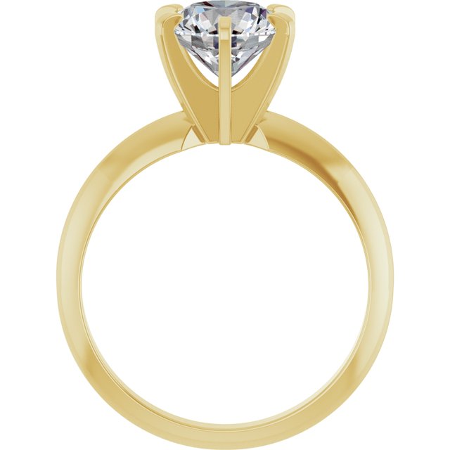 1.5 Carat Round Shape Moissanite Solitaire Engagement Ring