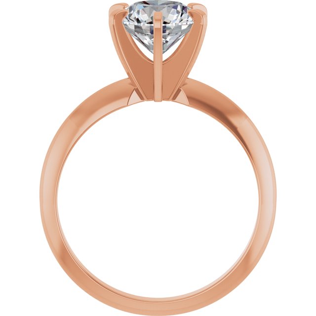 1.5 Carat Round Shape Moissanite Solitaire Engagement Ring