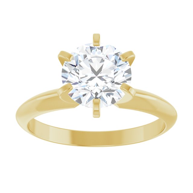 1.5 Carat Round Shape Moissanite Solitaire Engagement Ring