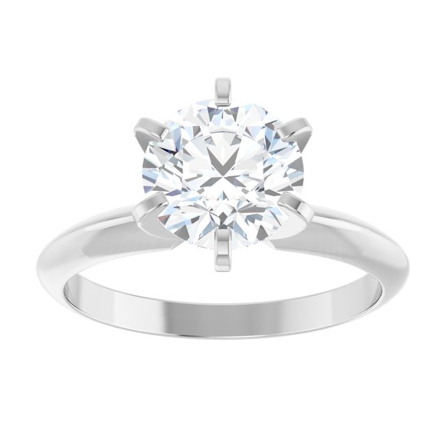 1.5 Carat Round Shape Moissanite Solitaire Engagement Ring