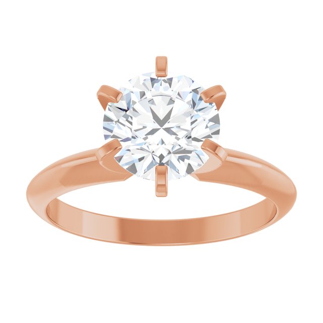 1.5 Carat Round Shape Moissanite Solitaire Engagement Ring