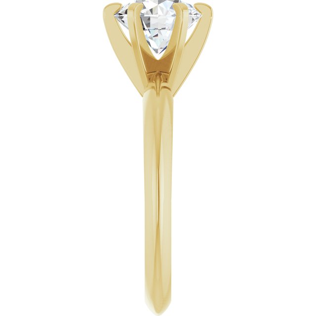 1.5 Carat Round Shape Moissanite Solitaire Engagement Ring