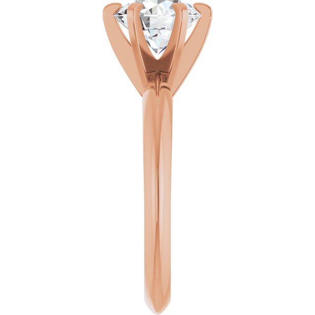1.5 Carat Round Shape Moissanite Solitaire Engagement Ring