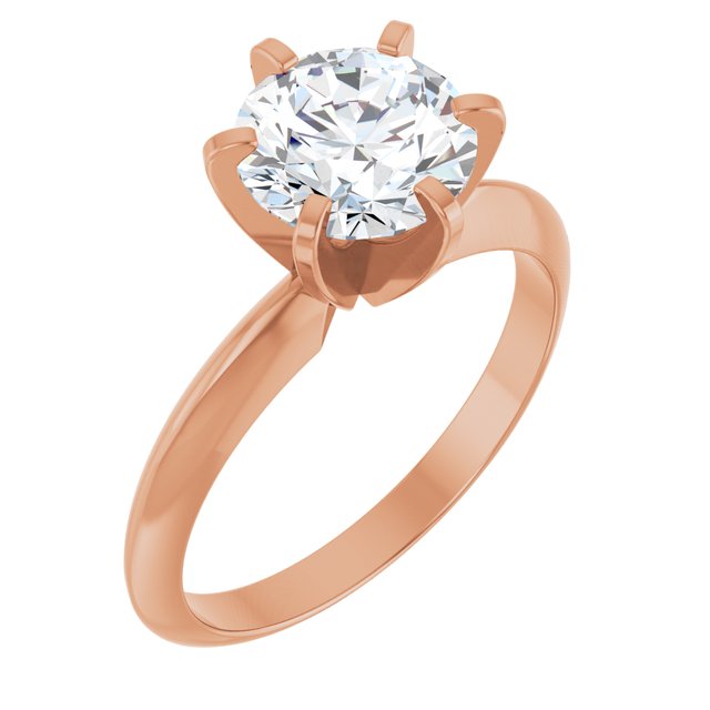 1.5 Carat Round Shape Moissanite Solitaire Engagement Ring