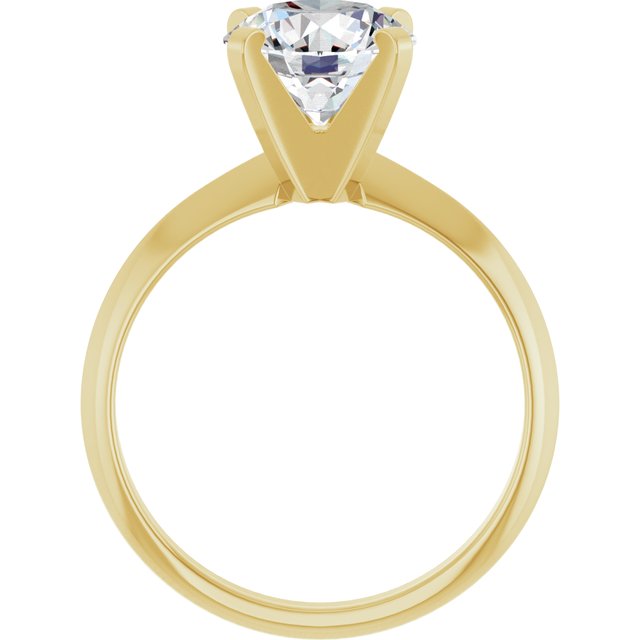 2.00 Carat Round Shape Moissanite Solitaire Engagement Ring