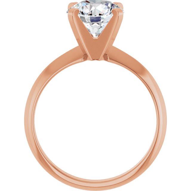 2.00 Carat Round Shape Moissanite Solitaire Engagement Ring