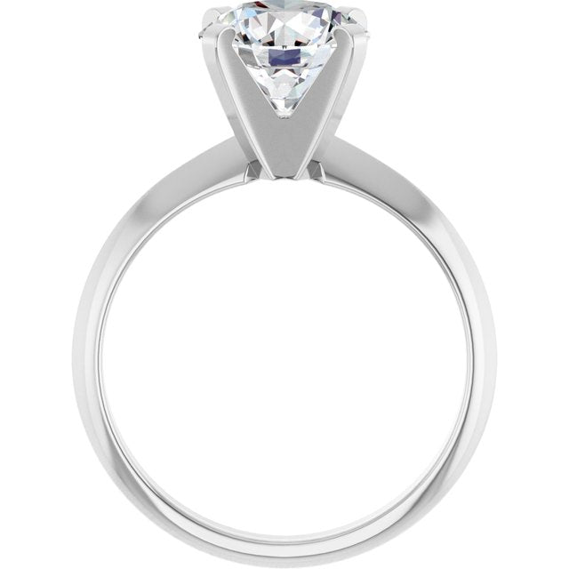 2.00 Carat Round Shape Moissanite Solitaire Engagement Ring