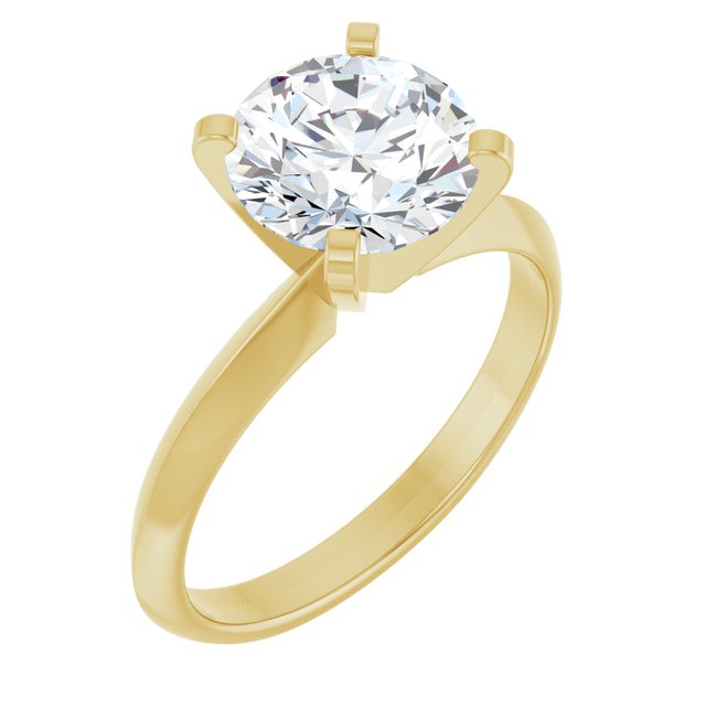 2.00 Carat Round Shape Moissanite Solitaire Engagement Ring