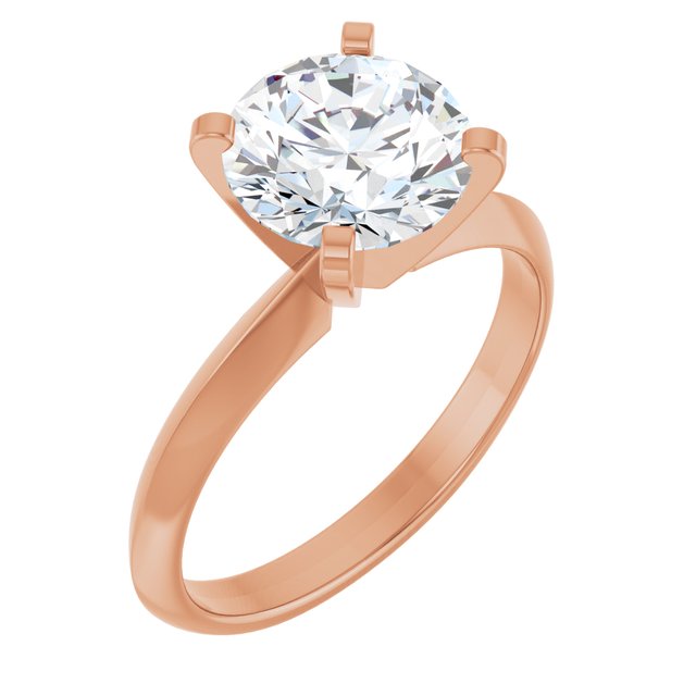 2.00 Carat Round Shape Moissanite Solitaire Engagement Ring