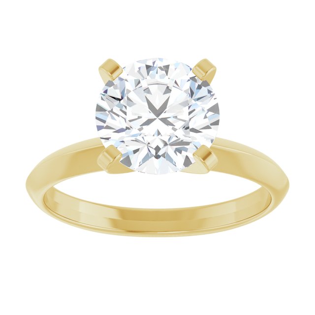 2.00 Carat Round Shape Moissanite Solitaire Engagement Ring