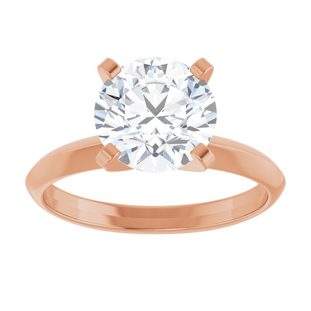 2.00 Carat Round Shape Moissanite Solitaire Engagement Ring