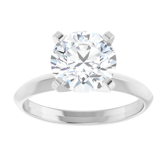 2.00 Carat Round Shape Moissanite Solitaire Engagement Ring