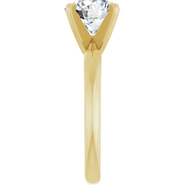 2.00 Carat Round Shape Moissanite Solitaire Engagement Ring