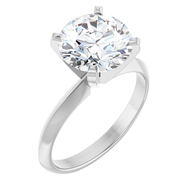 3.00 Carat Round Shape Moissanite Solitaire Engagement Ring
