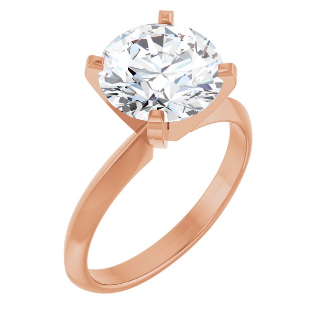 3.00 Carat Round Shape Moissanite Solitaire Engagement Ring