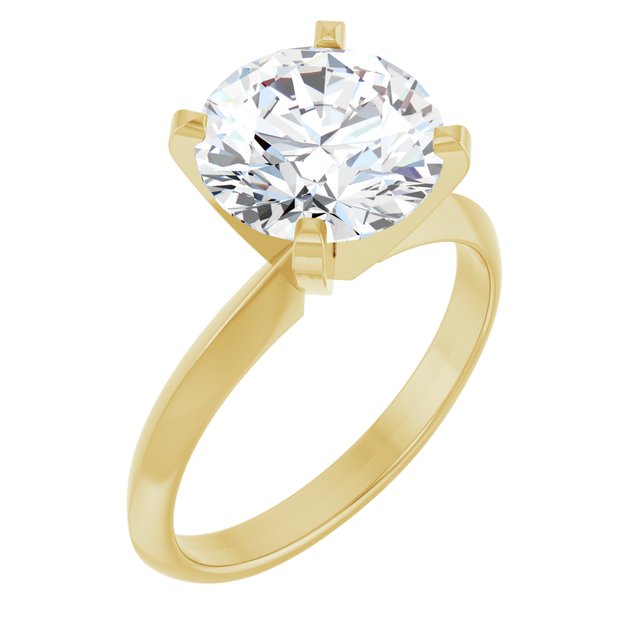 3.00 Carat Round Shape Moissanite Solitaire Engagement Ring