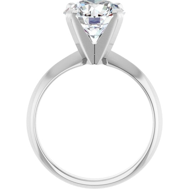 3.00 Carat Round Shape Moissanite Solitaire Engagement Ring