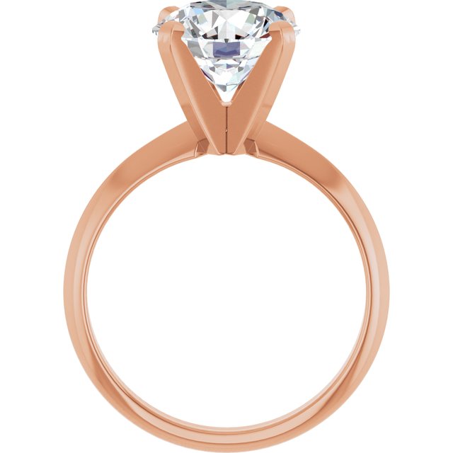 3.00 Carat Round Shape Moissanite Solitaire Engagement Ring