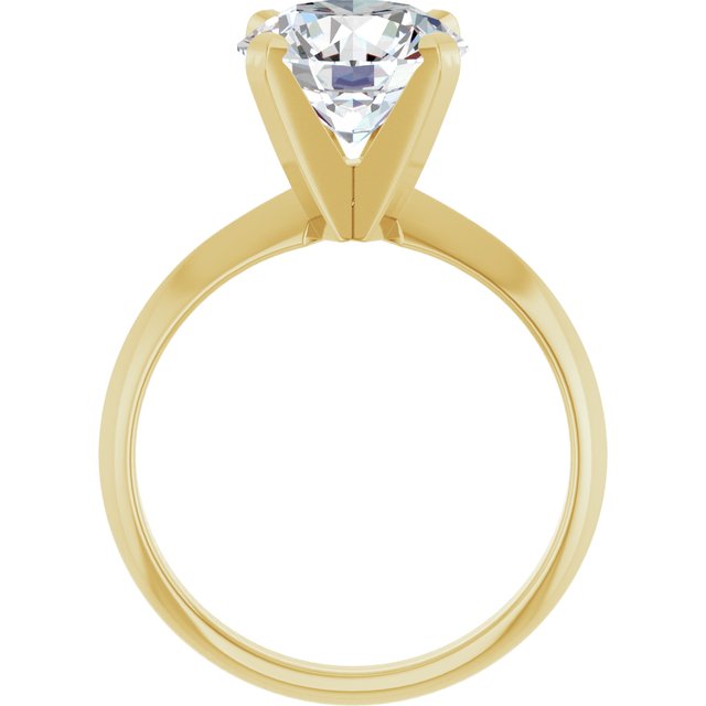 3.00 Carat Round Shape Moissanite Solitaire Engagement Ring
