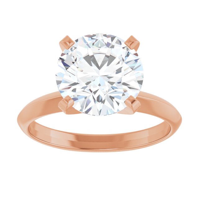 3.00 Carat Round Shape Moissanite Solitaire Engagement Ring