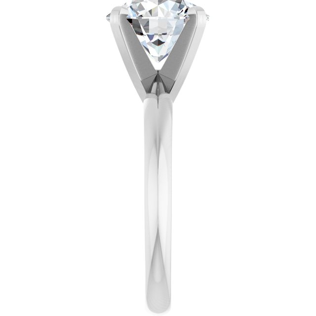 3.00 Carat Round Shape Moissanite Solitaire Engagement Ring