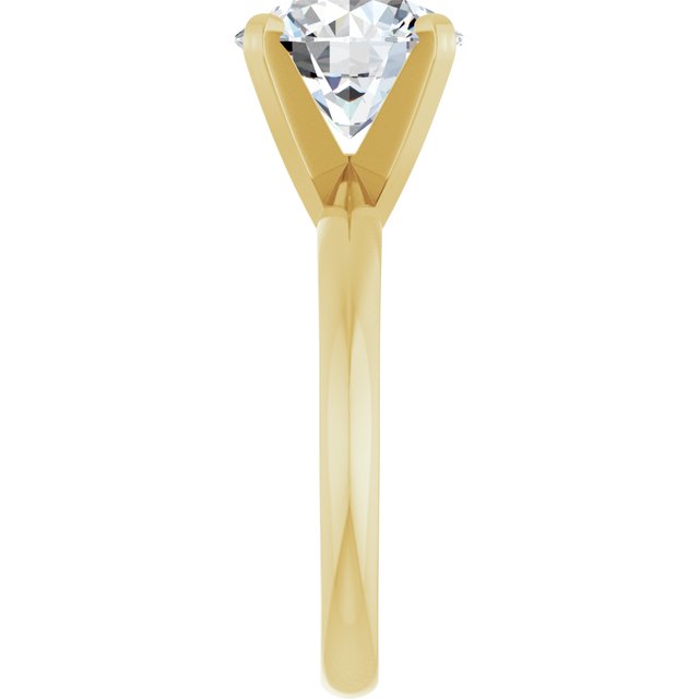 3.00 Carat Round Shape Moissanite Solitaire Engagement Ring