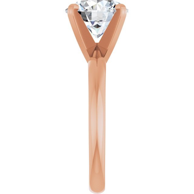 3.00 Carat Round Shape Moissanite Solitaire Engagement Ring