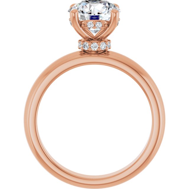 2.00 Carat Round Shape Moissanite Halo Engagement Ring