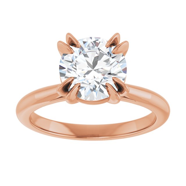 2.00 Carat Round Shape Moissanite Solitaire Engagement Ring