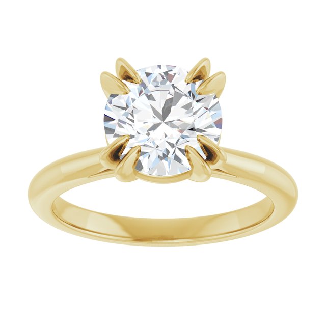 2.00 Carat Round Shape Moissanite Solitaire Engagement Ring