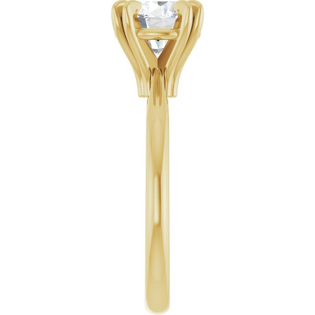 2.00 Carat Round Shape Moissanite Solitaire Engagement Ring