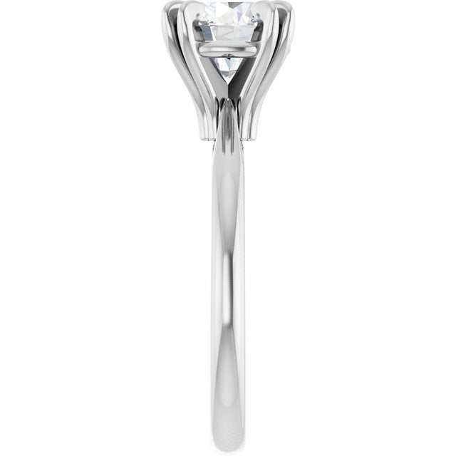 2.00 Carat Round Shape Moissanite Solitaire Engagement Ring