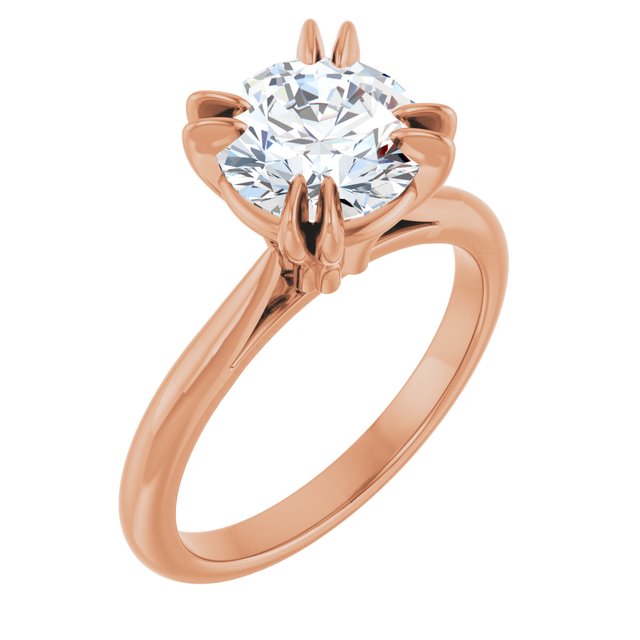 2.00 Carat Round Shape Moissanite Solitaire Engagement Ring